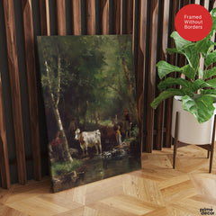 Aesthetic Forest View From Bank Of A River | Abstract Nature Artwork #00564