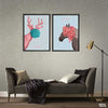 Abstract Deer Horse Vector (2 Panel) Animal Wall Art