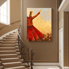 Whirling Dervish Original Painting Acrylic Wall Art | Handmade Painting