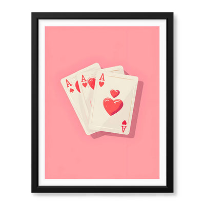 Heart Love Emoji On Cards| Abstract Couple Artwork #00567