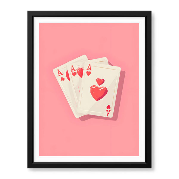 Heart Love Emoji On Cards  | Abstract Couple Artwork #00567