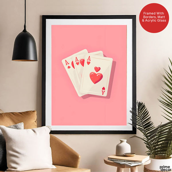 Heart Love Emoji On Cards  | Abstract Couple Artwork #00567