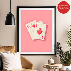 Heart Love Emoji On Cards  | Abstract Couple Artwork #00567