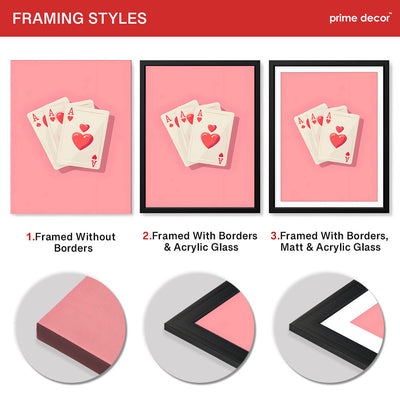 Heart Love Emoji On Cards| Abstract Couple Artwork #00567