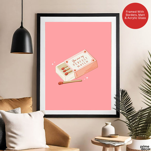 You Are My Perfect Match  | Abstract Couple Artwork #00568