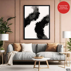 Abstract Black Artwork Over White Background  | Abstract Fashion Artwork #00569