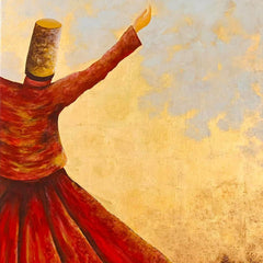 Whirling Dervish Original Painting Acrylic Wall Art | Handmade Painting