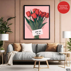 From Me To Me Self Love Floral Design  | Abstract Floral Artwork #00572