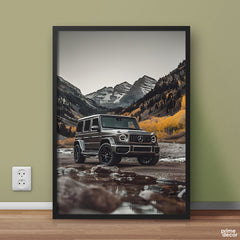 Mercedes G Wagon In Moody Mountains | Cars Wall Art - Prime Décor