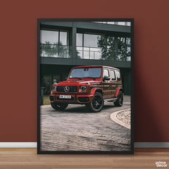 Maroon Mercedes G Wagon AMG | Cars Wall Art - Prime Décor