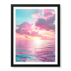 Beautiful Sunset View From Clouds In Sea | Abstract Nature Artwork #00583