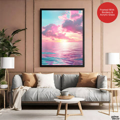 Beautiful Sunset View From Clouds In Sea | Abstract Nature Artwork #00583