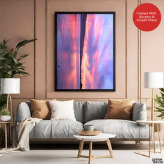 Colorful Sunset View From Clouds In Sea | Abstract Nature Artwork #00584