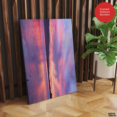 Colorful Sunset View From Clouds In Sea | Abstract Nature Artwork #00584