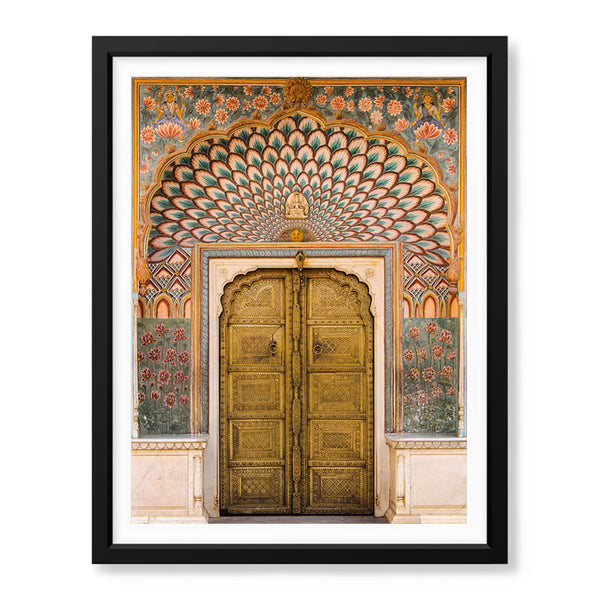 Aesthetic Historical Artwork Of A Door With Floral Wall | Abstract Historical Artwork #00585