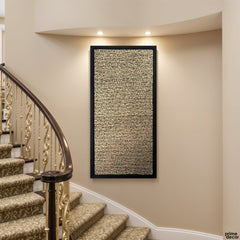 Surah Al Rahman Gold Leaf Original Painting Acrylic Wall Art | Handmade Painting