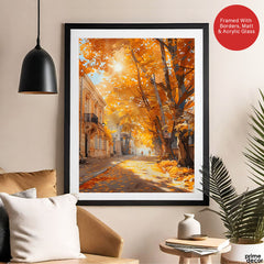 Beautiful Autumn Season Street View | Abstract Nature Artwork #00592