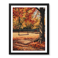 Beautiful Autumn Season Park View Artwork | Abstract Nature Artwork #00594