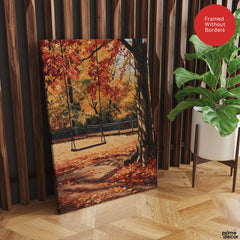 Beautiful Autumn Season Park View Artwork | Abstract Nature Artwork #00594
