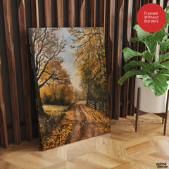 Beautiful Autumn Season View From A Hill Top | Abstract Nature Artwork #00595