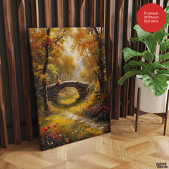 Little Girl Sitting In The Park With Flowers | Abstract Floral Artwork #00597