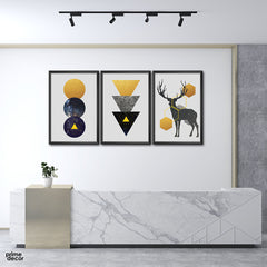 Triangle Trinity (3 Panel) Nordic Wall Art - Prime Décor