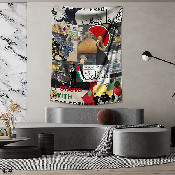 The Symbol Of Resistance With Palestine Flag | Islamic Tapestry