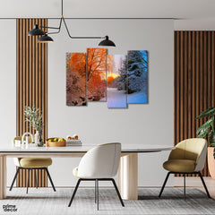 Song of Ice & Fire (4 Panel) Nature Wall Art - Prime Décor