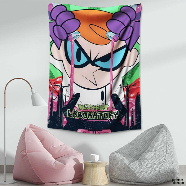 Dexters Laboratory Abstract Artwork | Anime Tapestry
