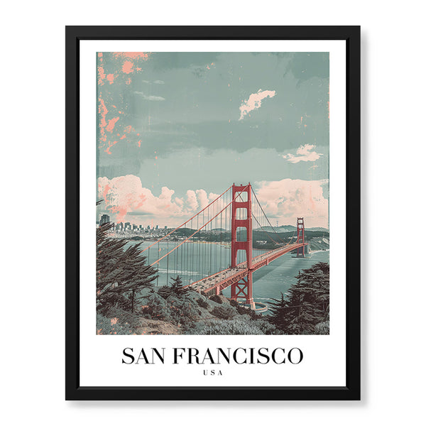 San Francisco City USA | Abstract Travel Artwork #00600