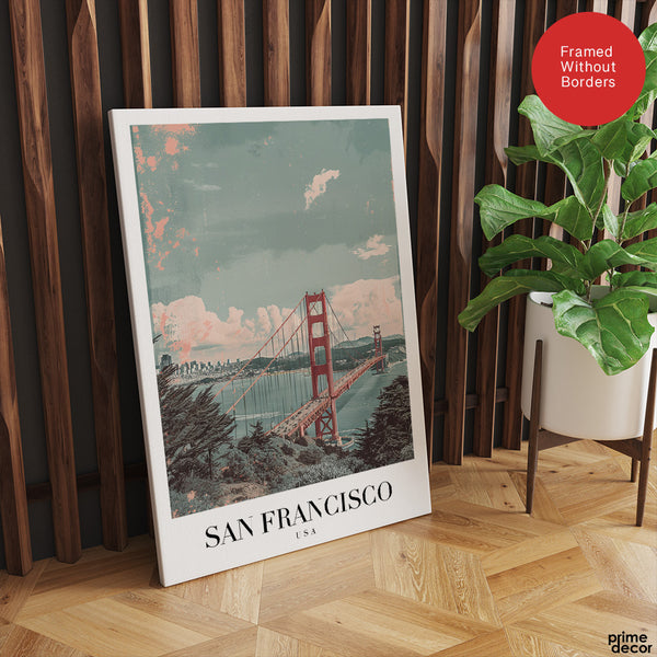 San Francisco City USA | Abstract Travel Artwork #00600
