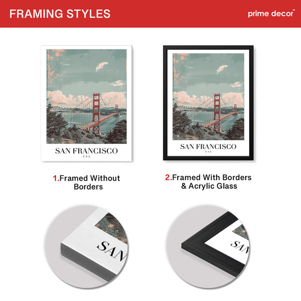 San Francisco City USA | Abstract Travel Artwork #00600