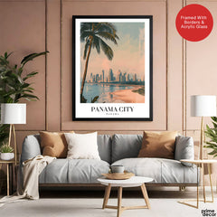 Panama City Panama | Abstract Travel Artwork #00602