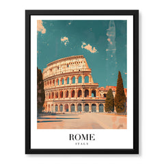 Rome City Italy | Abstract Travel Artwork #00603