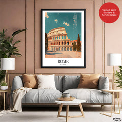 Rome City Italy | Abstract Travel Artwork #00603
