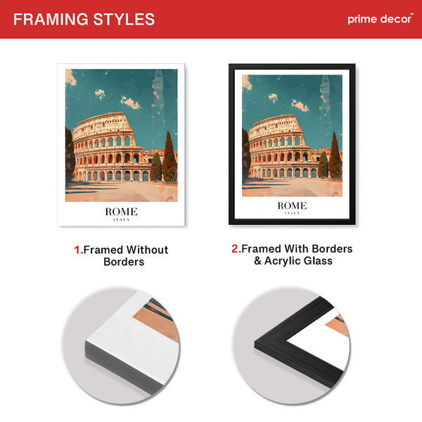 Rome City Italy | Abstract Travel Artwork #00603