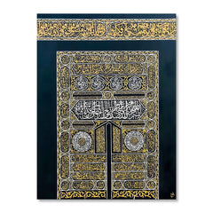 Kiswa Kaaba Gold Leaf Original Painting Acrylic Wall Art | Handmade Painting