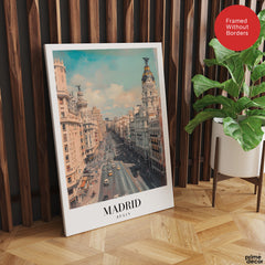 Madrid City Spain | Abstract Travel Artwork #00604