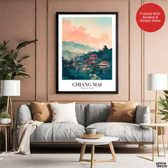 Chiang Mai City Thailand | Abstract Travel Artwork #00605