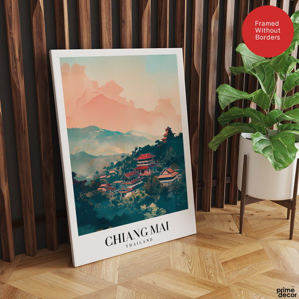 Chiang Mai City Thailand | Abstract Travel Artwork #00605