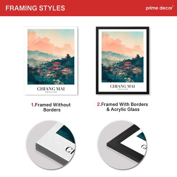 Chiang Mai City Thailand | Abstract Travel Artwork #00605