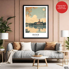 Hanoi City Vietnam | Abstract Travel Artwork #00609