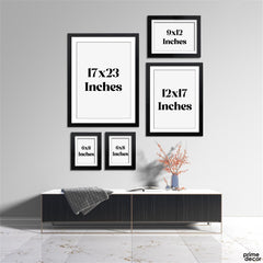 Navy & Gold Floral Abstract Brush Strokes (5 Panel) Abstract Wall Art - Prime Décor