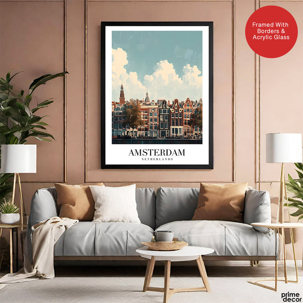 Amsterdam City Netherland | Abstract Travel Artwork #00610