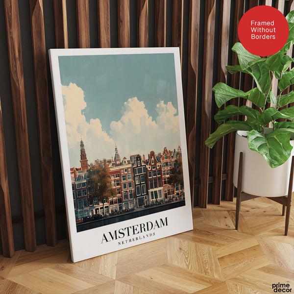 Amsterdam City Netherland | Abstract Travel Artwork #00610