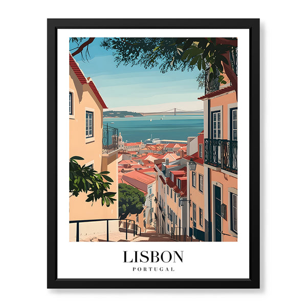 Lisbon City Portugal | Abstract Travel Artwork #00611