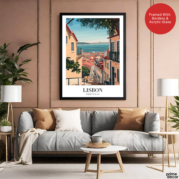 Lisbon City Portugal | Abstract Travel Artwork #00611