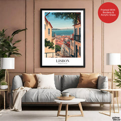 Lisbon City Portugal | Abstract Travel Artwork #00611