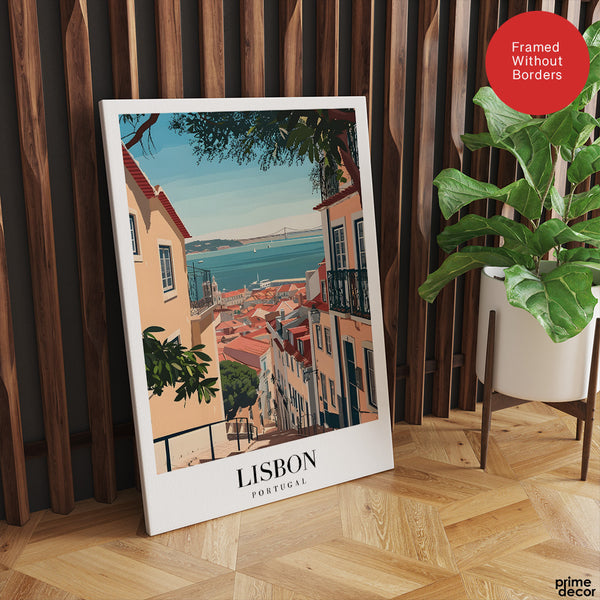 Lisbon City Portugal | Abstract Travel Artwork #00611