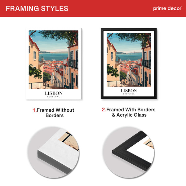 Lisbon City Portugal | Abstract Travel Artwork #00611